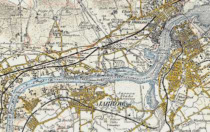 Old map of Howdon Pans in 1901-1903