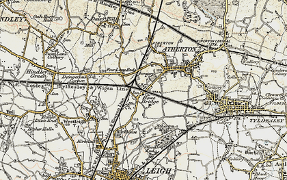 Old map of Howe Bridge in 1903