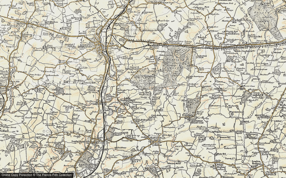 Old Map of Historic Map covering Morleys in 1898-1899