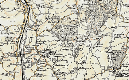 Old map of Howe Green in 1898-1899