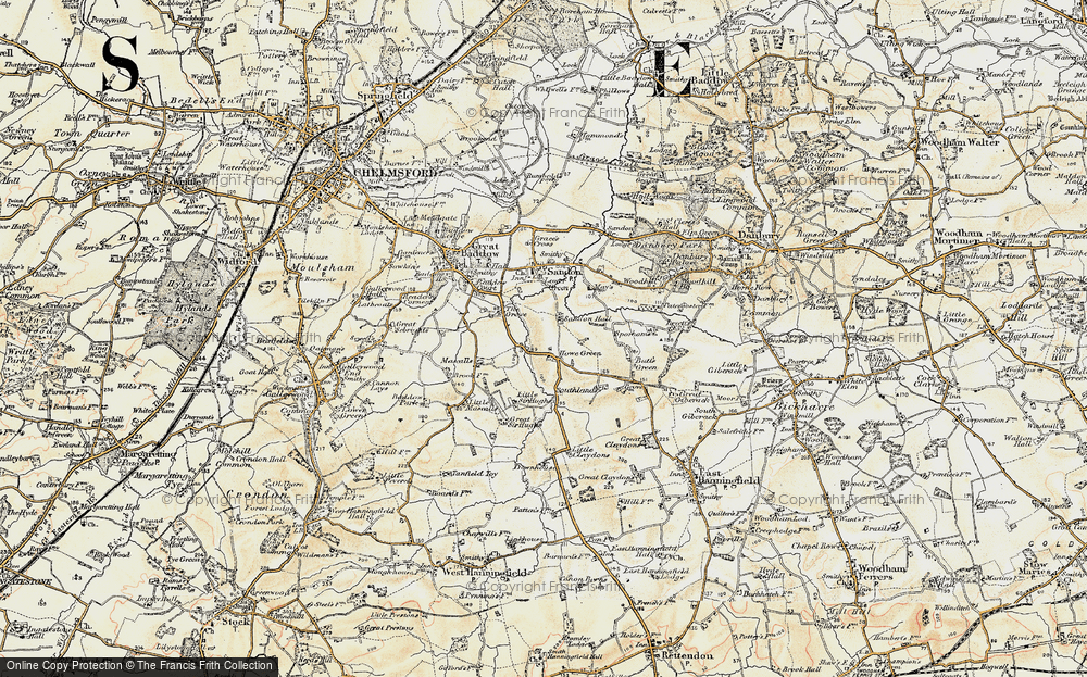 Old Map of Howe Green, 1898 in 1898