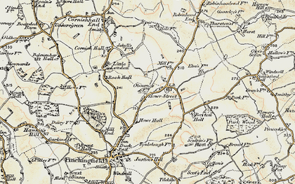 Old map of Yeldhams in 1898-1901