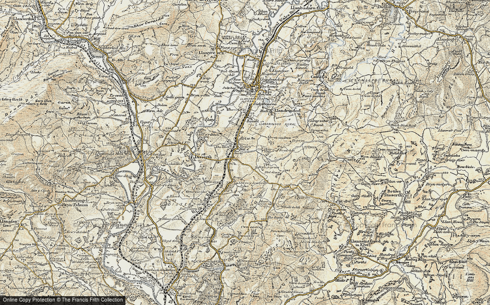 Old Map of Historic Map covering Bryn-y-groes in 1900-1903