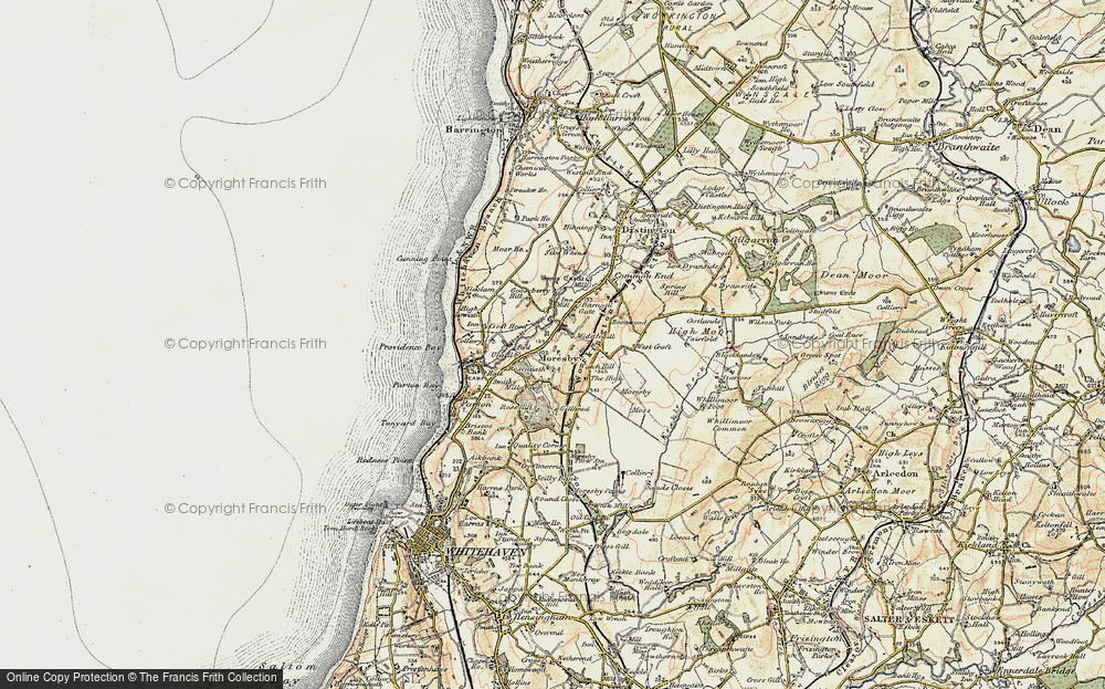 Old Map of Historic Map covering Barngill Ho in 1901-1904