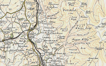 Old map of Brown Moor in 1903-1904