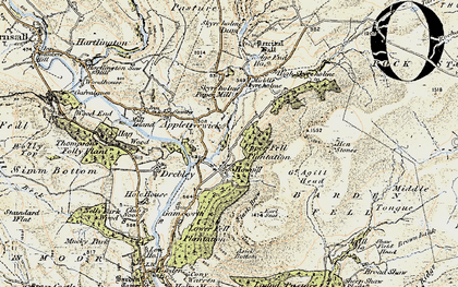 Old map of Agill Ho in 1903-1904