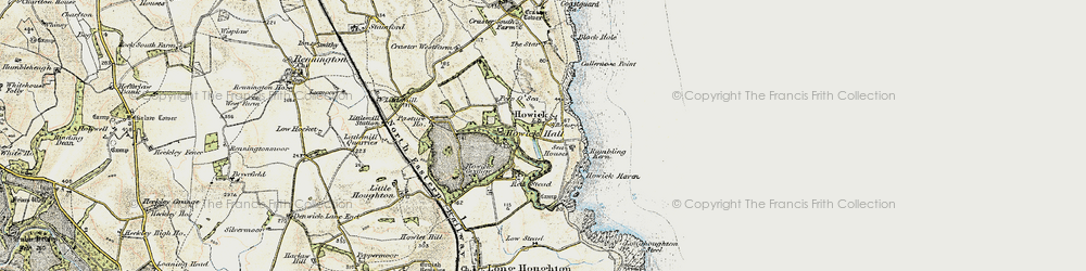 Old map of Howick in 1901-1903