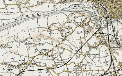 Old map of Howick Cross in 1903