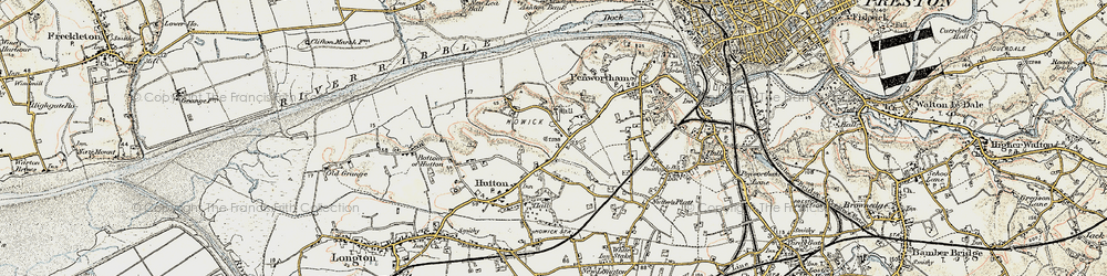 Old map of Howick Cross in 1903