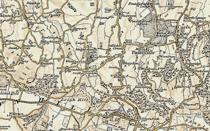 Old map of Howleigh in 1898-1900