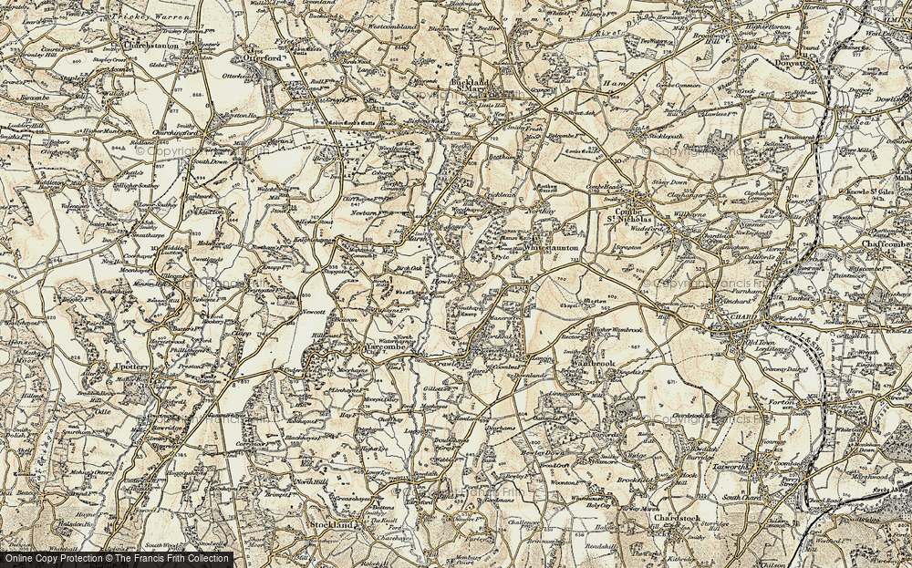 Old Map of Howley, 1898-1900 in 1898-1900