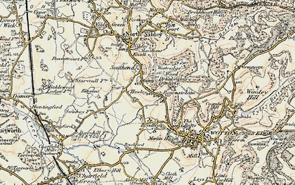 Old map of Howley in 1898-1900