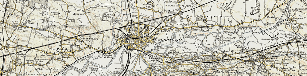 Old map of Howley in 1903
