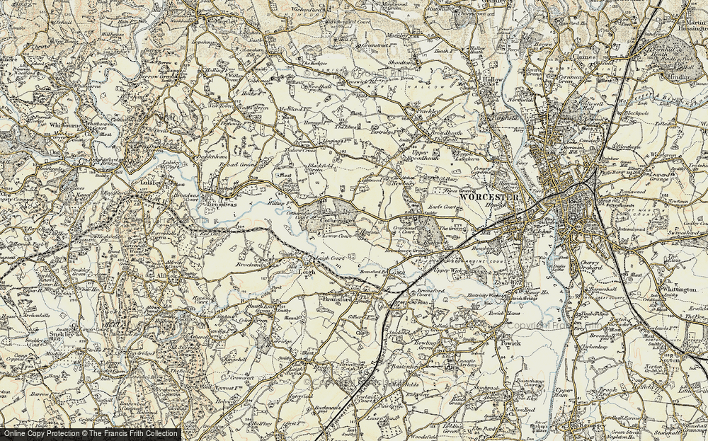 Old Map of Historic Map covering Atchen Hill in 1899-1902