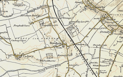 Old map of Howsham in 1903-1908