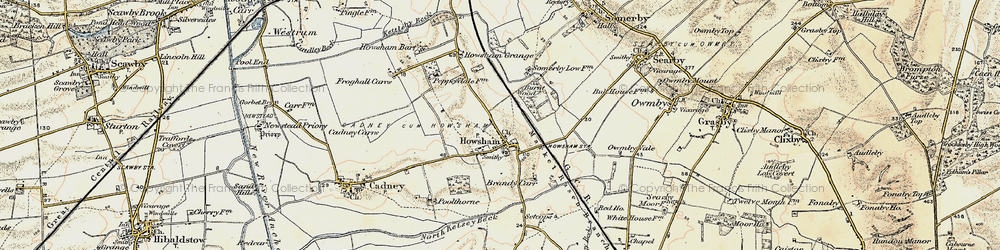Old map of Howsham in 1903-1908