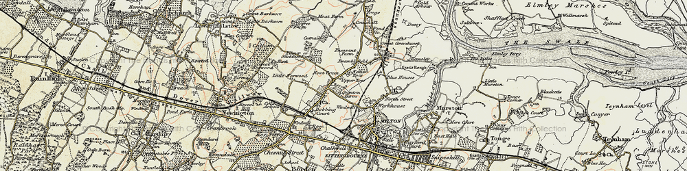 Old map of Howt Green in 1897-1898