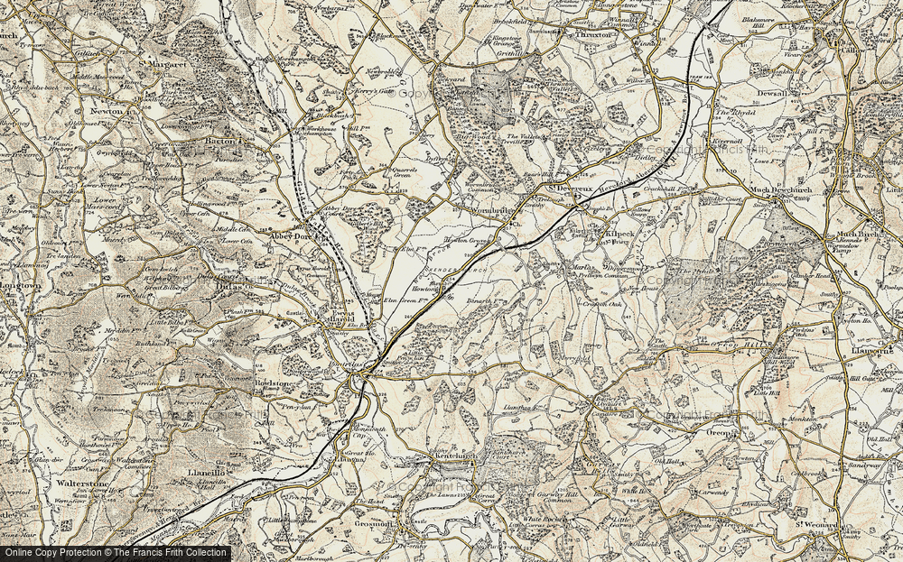 Old Map of Howton, 1900 in 1900