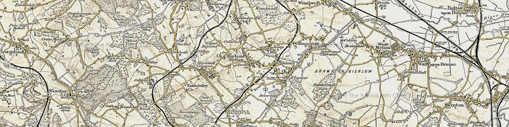 Old map of Hoyland in 1903