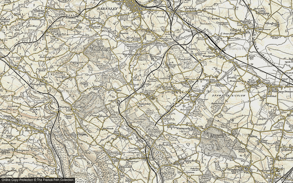 Old Map of Hoyland Common, 1903 in 1903