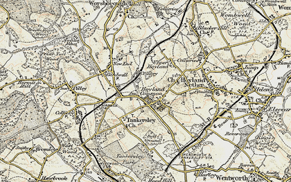 Old map of Hoyland Common in 1903