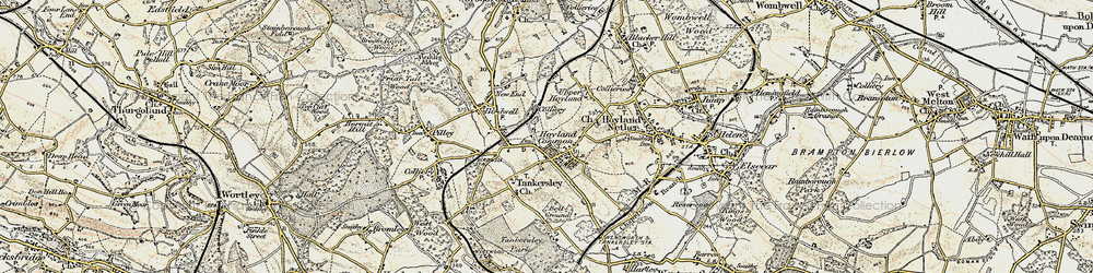 Old map of Hoyland Common in 1903