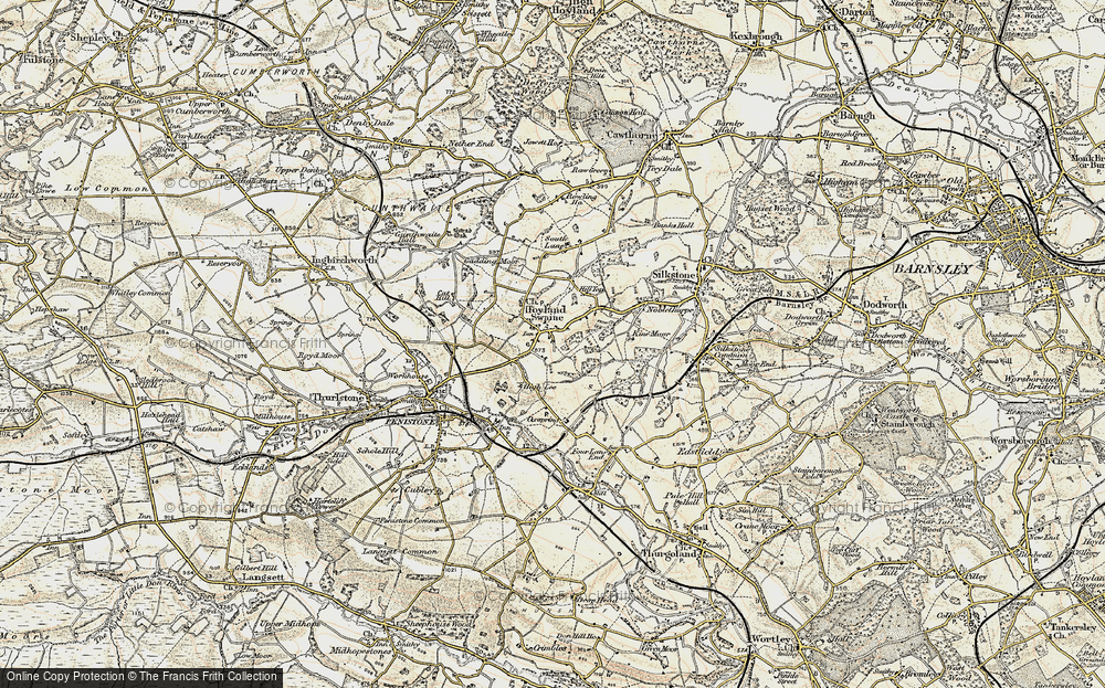 Old Map of Hoylandswaine, 1903 in 1903