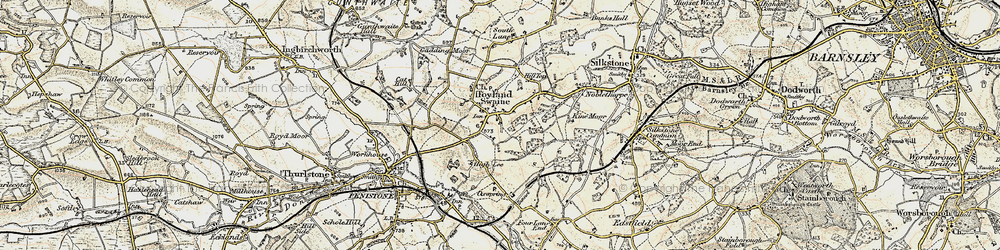Old map of Hoylandswaine in 1903