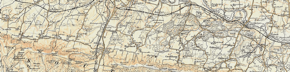 Old map of Hoyle in 1897-1900