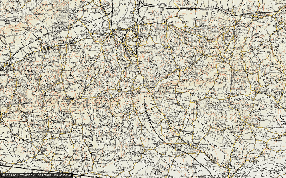 Old Map of Hubbard's Hill, 1897-1898 in 1897-1898