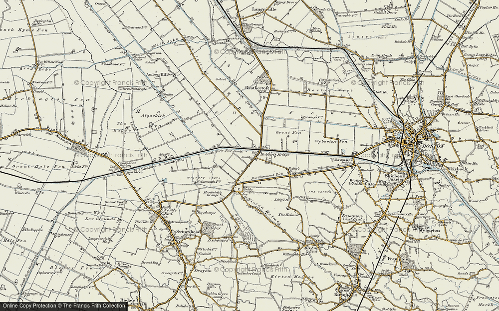 Old Map of Hubbert's Bridge, 1902-1903 in 1902-1903