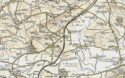 Old map of Huby in 1903-1904