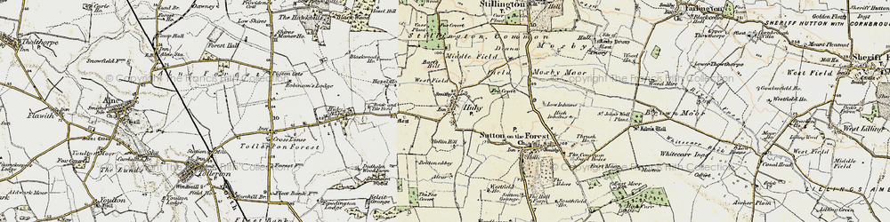 Old map of Woodside in 1903-1904