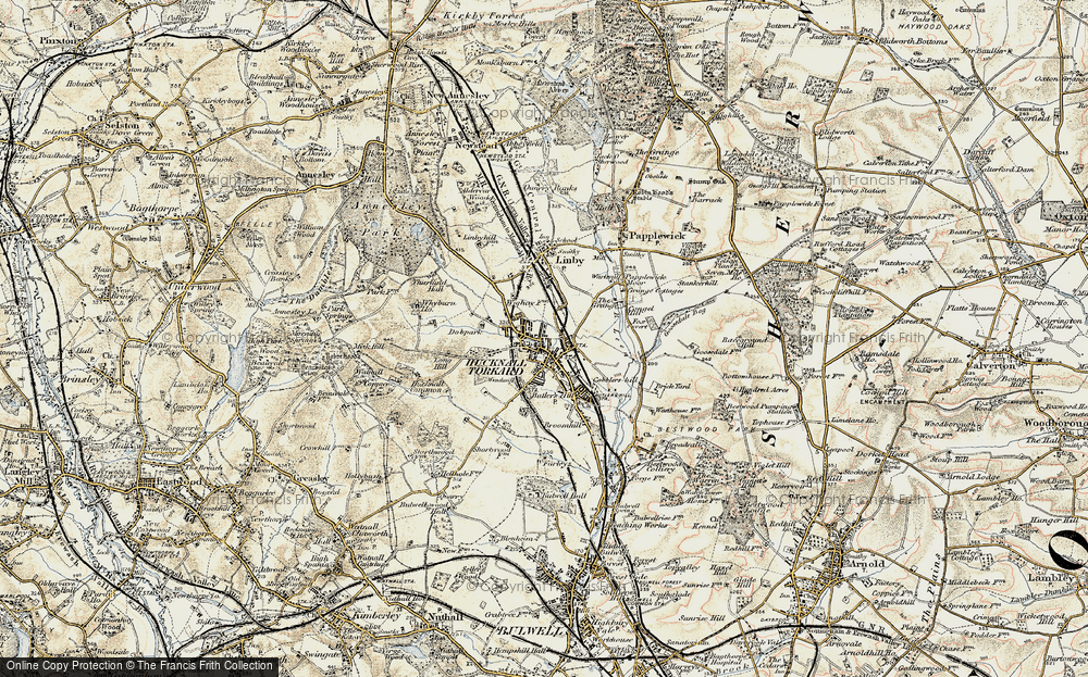 Old Map of Historic Map covering Wighay in 1902