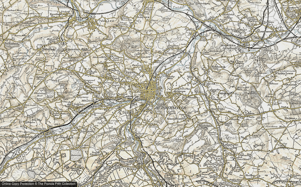 Old Map of Huddersfield, 1903 in 1903
