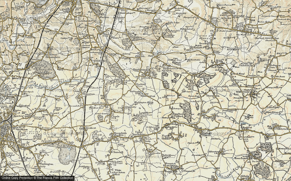 Old Map of Huddington, 1899-1902 in 1899-1902