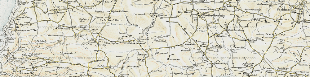 Old map of Huddisford in 1900
