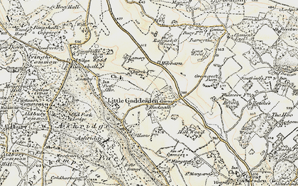Old map of Hudnall in 1898