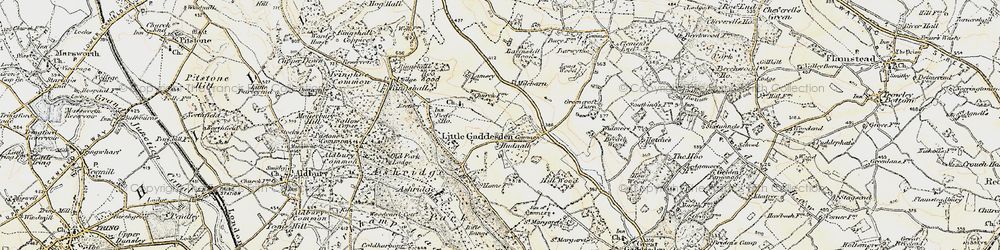 Old map of Hudnall in 1898