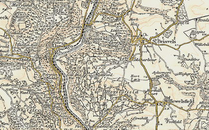 Old map of Hudnalls in 1899-1900