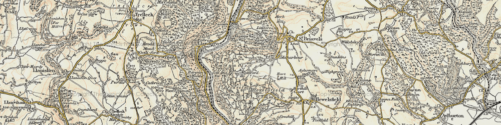 Old map of Hudnalls in 1899-1900