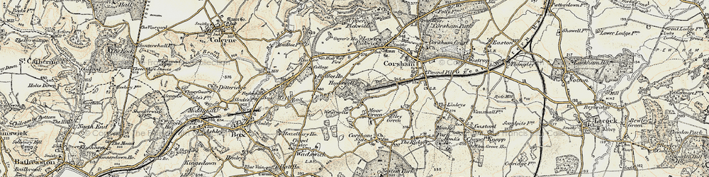 Old map of Hudswell in 1899