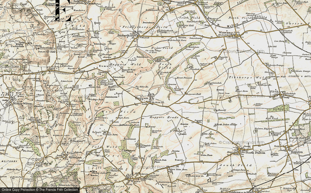 Old Map of Huggate, 1903-1904 in 1903-1904