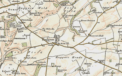 Old map of Huggate in 1903-1904