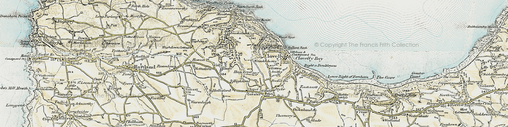 Old map of Hugglepit in 1900