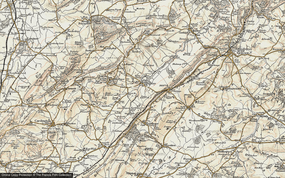 Old Map of Hughley, 1902 in 1902