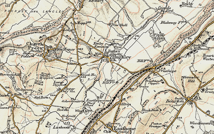 Old map of Hughley in 1902