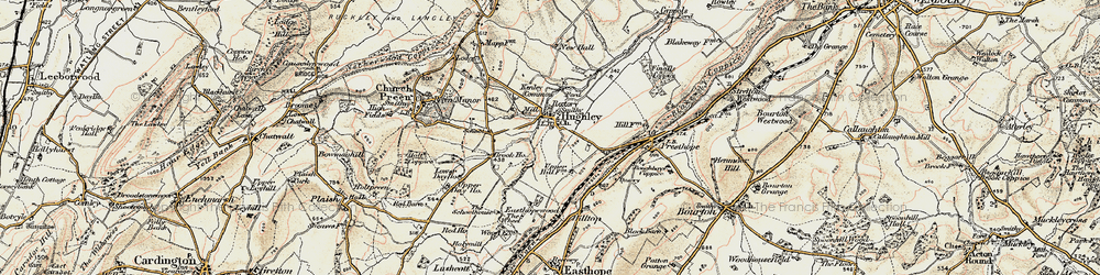Old map of Hughley in 1902