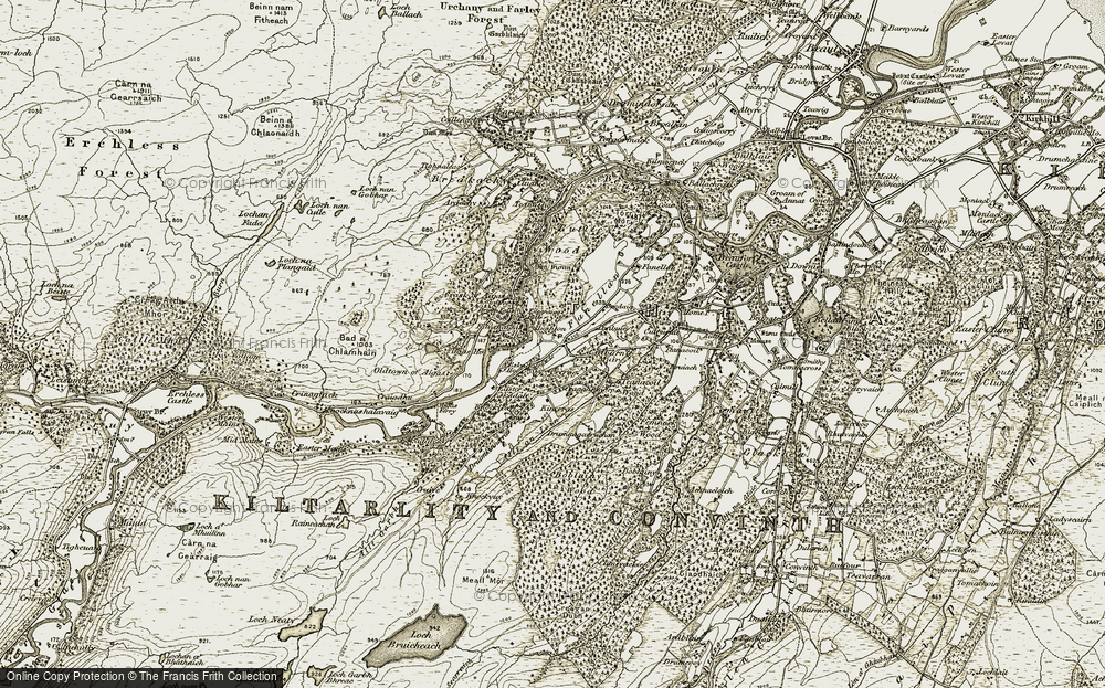 Old Map of Hughton, 1908-1912 in 1908-1912