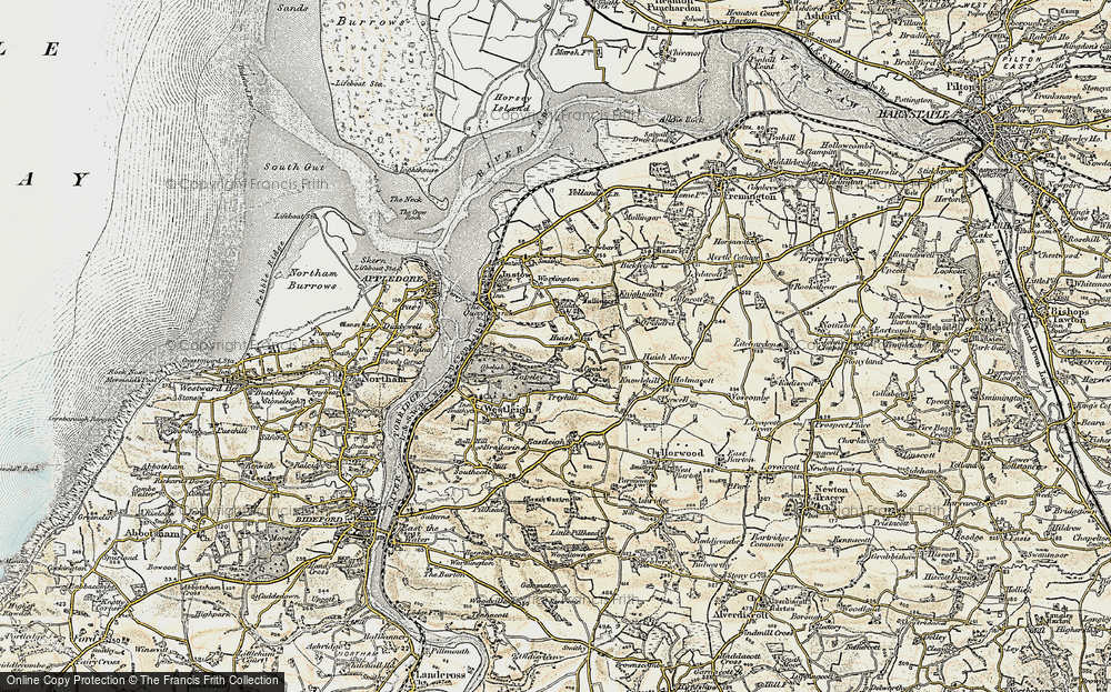 Old Map of Huish, 1900 in 1900